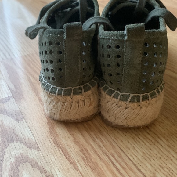 J/Slides Green Suede Platform Espadrille Sneakers - Picture 2 of 5